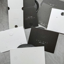 韩国高档饰品卡纸发饰发夹对折手项链耳钉耳环耳饰黑白