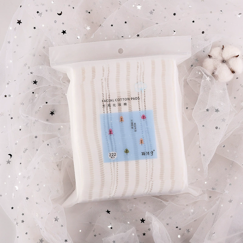 222 Увлажняющая квадратная утолщенная приятная для кожи Толстая сумка для макияжа двусторонняя с двусторонним эффектом хлопковая простыня для снятия макияжа