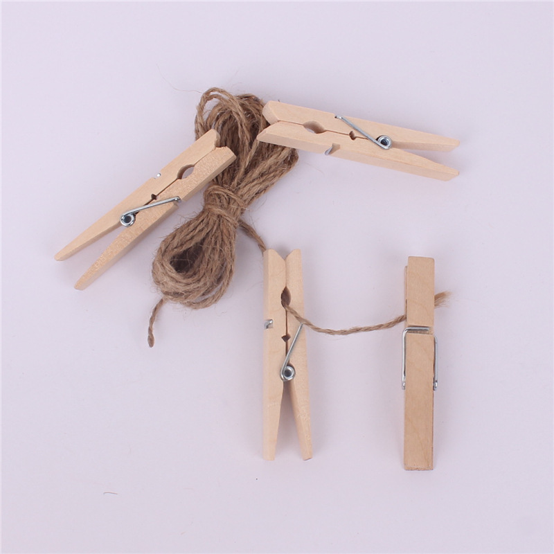 72mm gran clip de madera nota clip postal foto clip de pared DIY hogar foto decoración de la pared