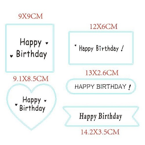 Cake decoration parchment paper plugin baking decoration writing insert banner Happy Birthday heart flowers arch insert flag