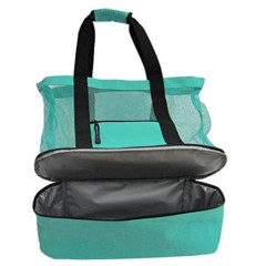 戶外旅遊野餐包 沙灘保溫保鮮冰包 網布沙灘袋創意多功能冰包