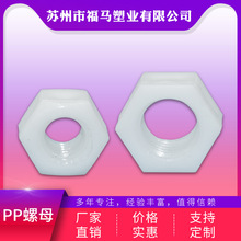 苏州厂家批发PP外六角塑料螺母M3-M20白色尼龙螺母塑胶尼龙螺丝帽