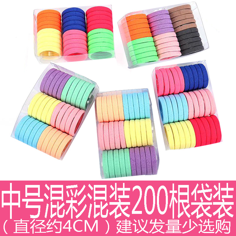 Estilo coreano accesorios para el cabello gran tamaño mediano Pequeño anillo de toalla alta elástica grande grueso anillo de pelo sin costura