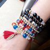 Beaded bracelet, elastic strap, crystal bracelet, European style