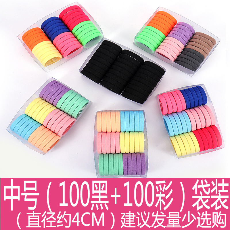 Estilo coreano accesorios para el cabello gran tamaño mediano Pequeño anillo de toalla alta elástica grande grueso anillo de pelo sin costura