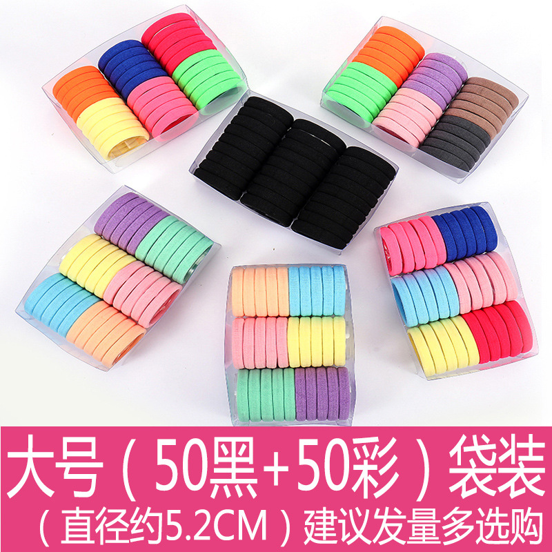 Estilo coreano accesorios para el cabello gran tamaño mediano Pequeño anillo de toalla alta elástica grande grueso anillo de pelo sin costura