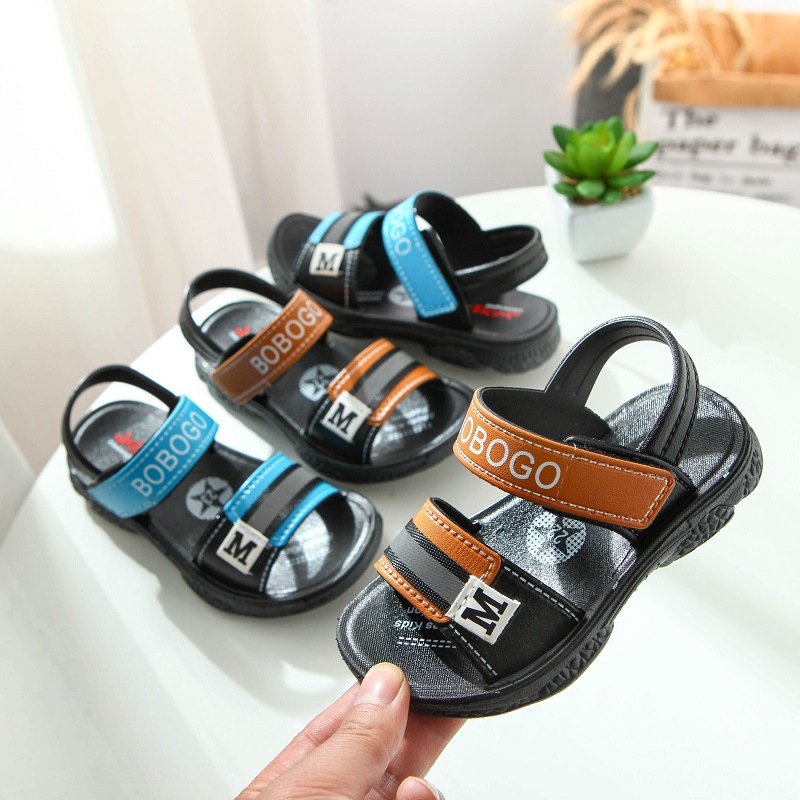 Children's Sandals Boys 2020 Summer New Girls' Toe Soft Sole Non-Slip Baby Shoes Children's Beach Shoes