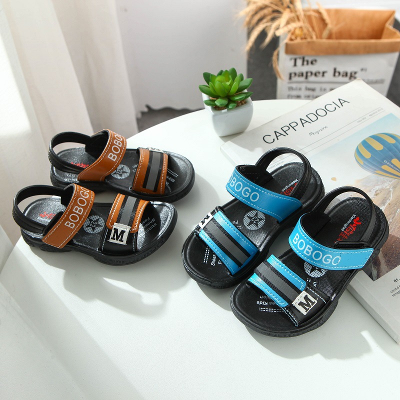 Children's Sandals Boys 2020 Summer New Girls' Toe Soft Sole Non-Slip Baby Shoes Children's Beach Shoes