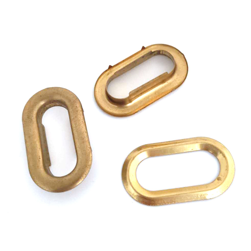 供应纯铜加宽加厚椭圆形气眼 户外帐篷槽扣鸡眼U型扣眼金属扣