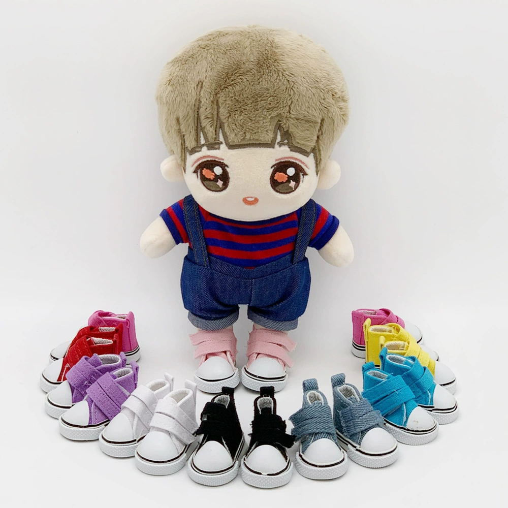 Casual Canvas Sneakers Potato Baby for 6-Point BJD Dolls, 5×2.5 cm, Multi-Color