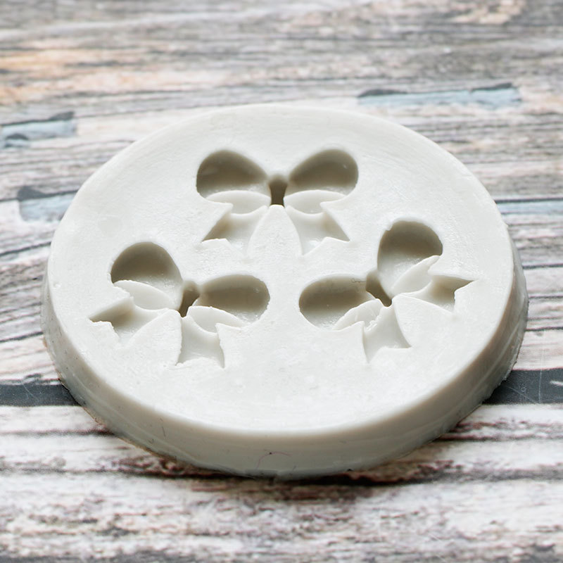 Molde de silicona líquida bowknot fondant cake molde chocolate hornear decoración herramientas en stock al por mayor