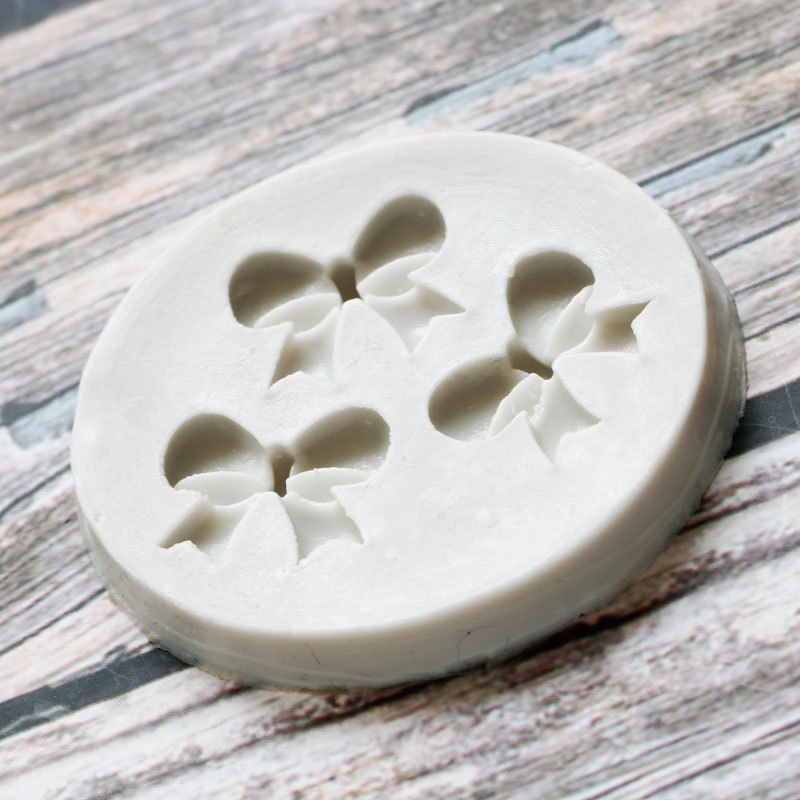 Molde de silicona líquida bowknot fondant cake molde chocolate hornear decoración herramientas en stock al por mayor