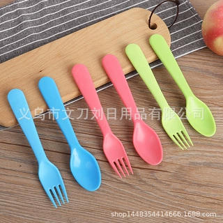 PP食品级材料多功能水果叉卡通儿童水果叉儿童塑料勺塑料叉安全