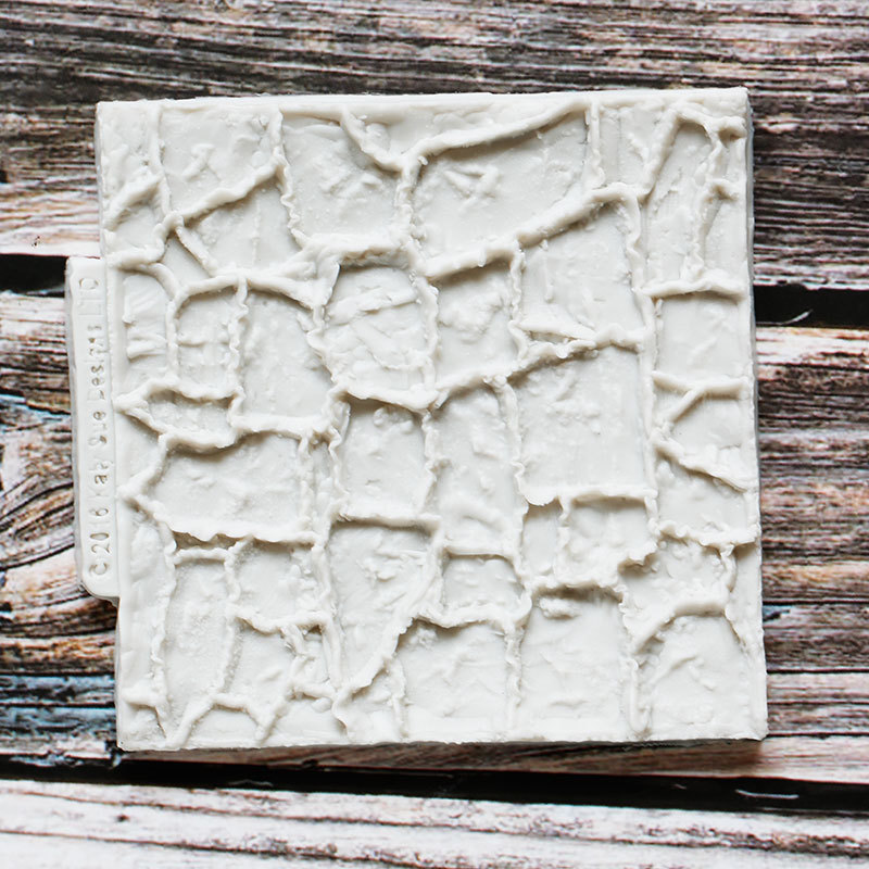 Azulejo de pared de simulación patrón piel fondant cake Edge molde de silicona Nuevo fondant textura realista en stock al por mayor