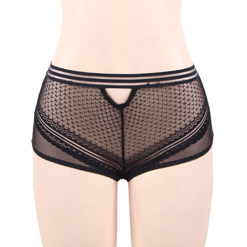 Europa y América más tamaño ropa interior sexy ropa interior encaje hueco de las mujeres perspectiva bragas Amazon al por mayor 5154