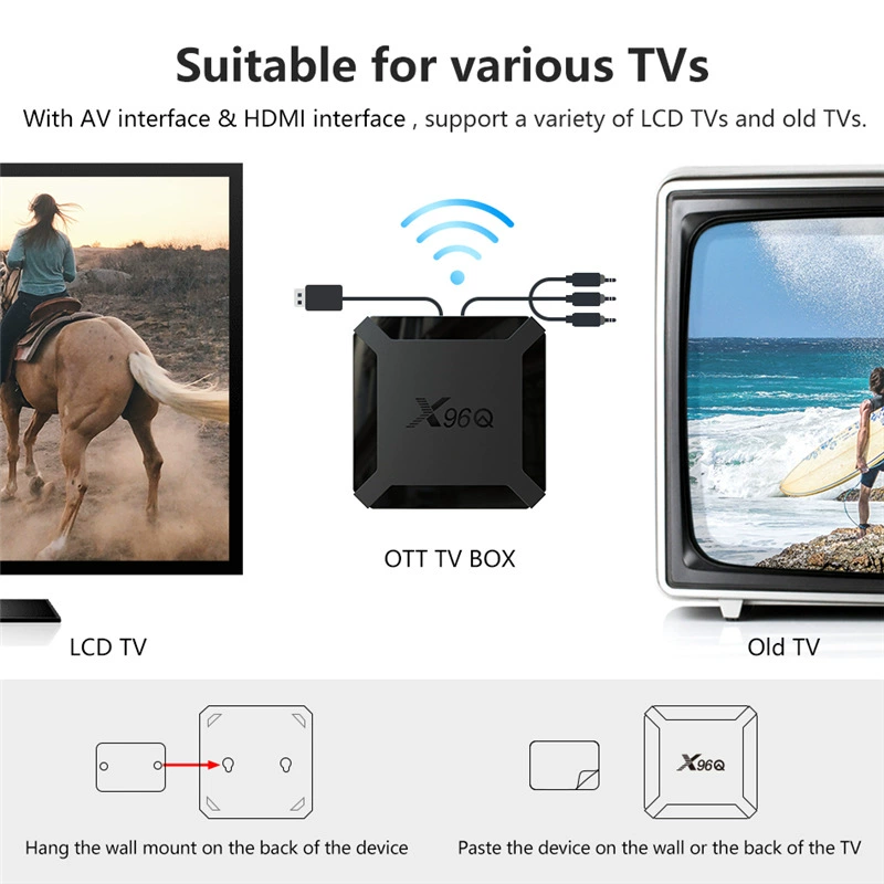 X96q набор ТВ-бокс 4K HD Quanzhi H313 Товар из-за рубежа мультимедиа ТВ-бокс USB Android X96q проигрыватель