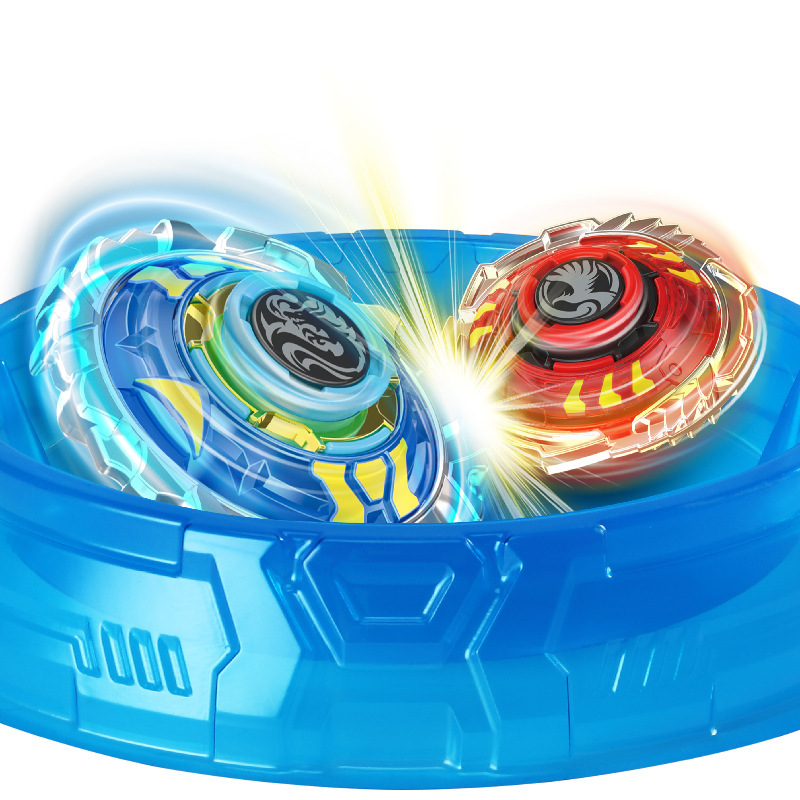 TikTok Explosions Pull Wire Warto Toy Boy Magic Rotating Gyro Gun Super Burst Children's Stand Battle Plate