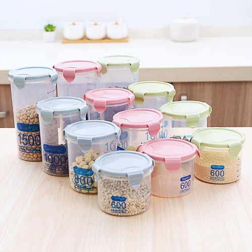 Sealed large transparent plastic sealed can milk powder can food can kitchen grain storage box storage tank