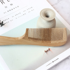 精品楠竹加厚手工柄梳捲髮梳經絡直發梳不卡發靜電廠家批發