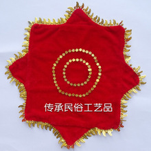 二人转手绢花大号1.5尺秧歌手帕 广场舞蹈手绢花八角巾厂家直供