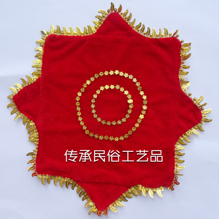 二人转手绢花大号1.5尺秧歌手帕 广场舞蹈手绢花八角巾厂家直供
