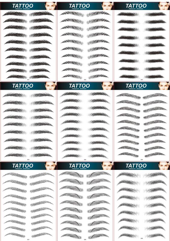 Manufacturers custom 6D eyebrow tattoo stickers simple thrush water transfer tattoo stickers eyebrow stickers custom tattoo stickers