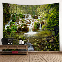 Amazon Cross-border Forest Tree Water Hanging Cloth Background Cloth Wall Decoration Large Tapestry for Boys and Girls Dormitory Transformation