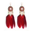 Classic ethnic long earrings with tassels, European style