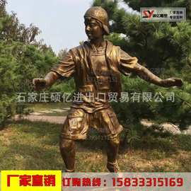玻璃钢仿铜人物滑板童趣小品游戏雕塑广场商业街摆件支持来图定制
