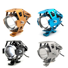 摩托车LED大灯爆闪射灯改装灯超亮外置U5激光炮变形金刚聚光高亮