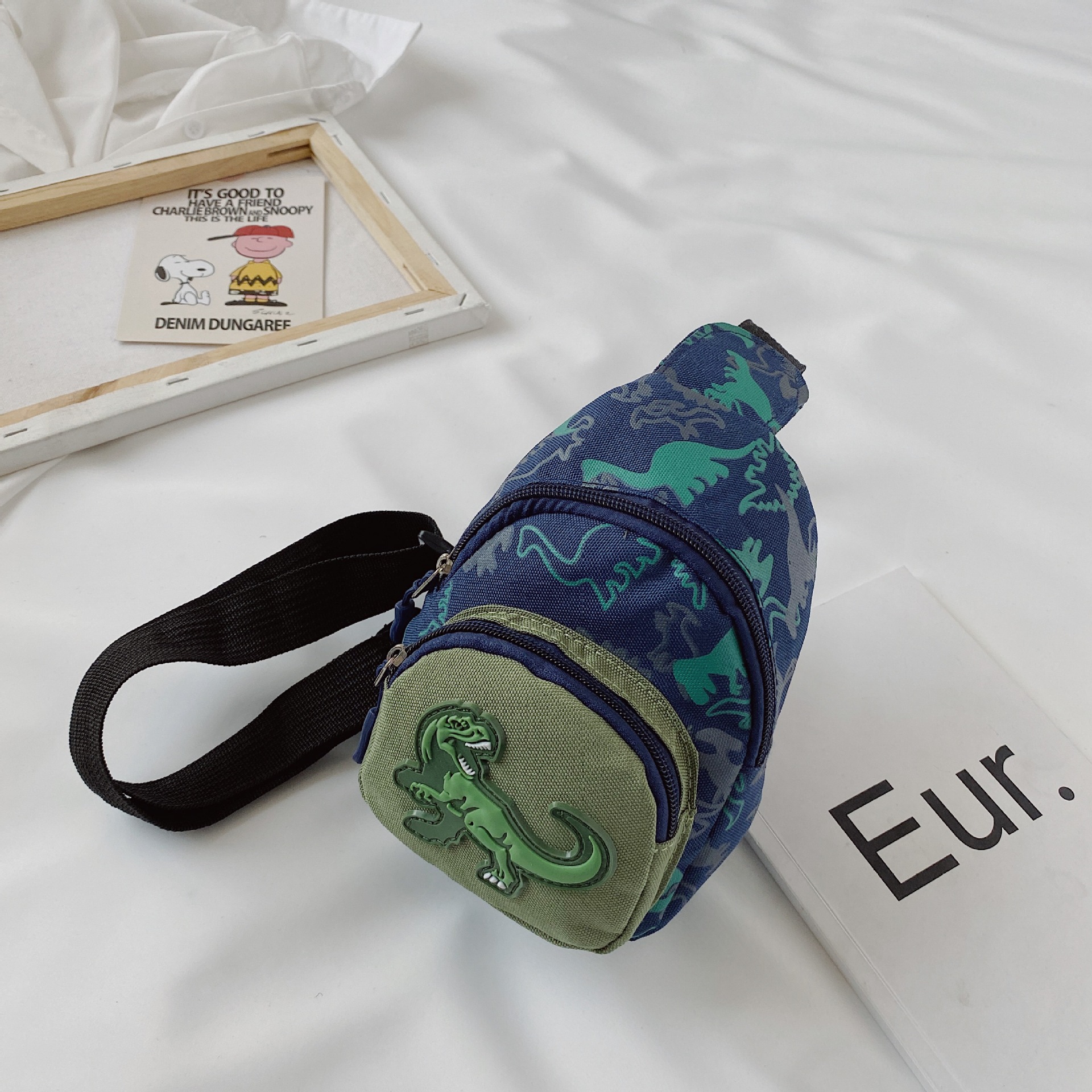 Bolsa de cintura para niños de comercio exterior 2020 nueva bolsa de pecho de dinosaurio lindo camuflaje de dibujos animados bebé crossbody monedero bolso de los niños