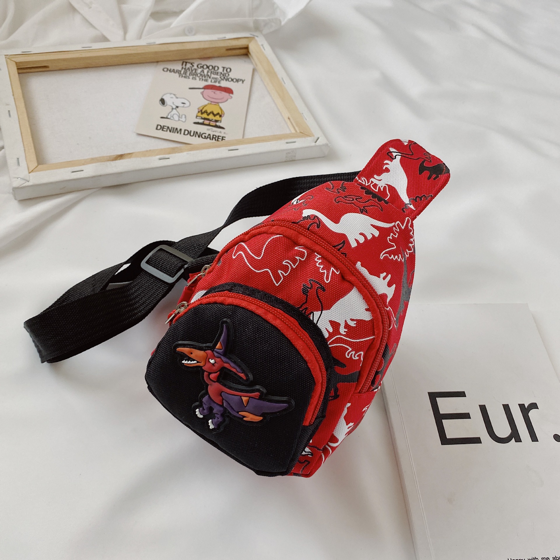 Bolsa de cintura para niños de comercio exterior 2020 nueva bolsa de pecho de dinosaurio lindo camuflaje de dibujos animados bebé crossbody monedero bolso de los niños