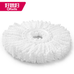 【好媳婦-配件旋轉拖把拖頭】白色超細纖維替換頭旋轉拖把頭