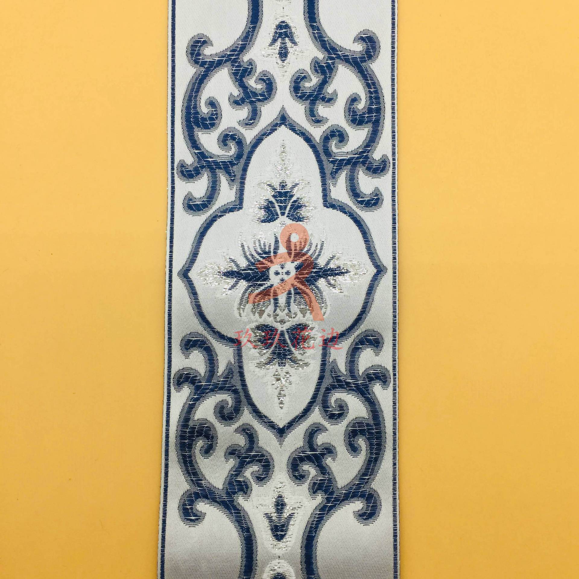 厂家现货直销 欧式花型窗帘抱枕高精密圆环提花花边 可零售批发