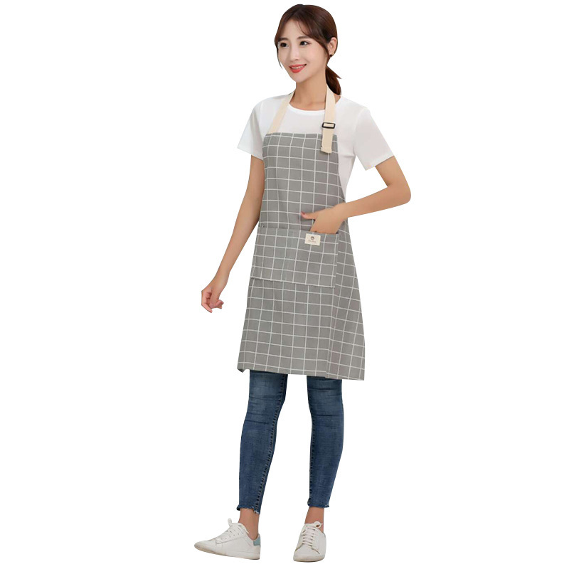 Oil-proof cotton and linen apron household anti-fouling overalls kitchen cooking sleeveless adult overalls apron wholesale Oil-proof cotton and linen apron household anti-fouling overalls kitchen cooking sleeveless adult overalls apron wholesale