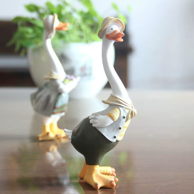 New resin desktop gift decoration Creative simulation home duck personality resin craft craft gifts