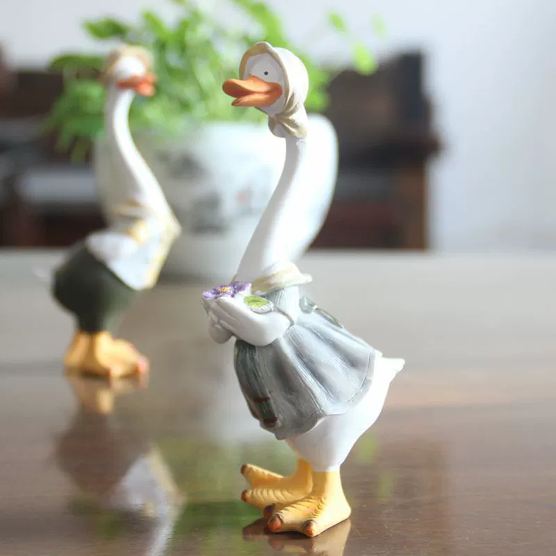 New resin desktop gift decoration Creative simulation home duck personality resin craft craft gifts