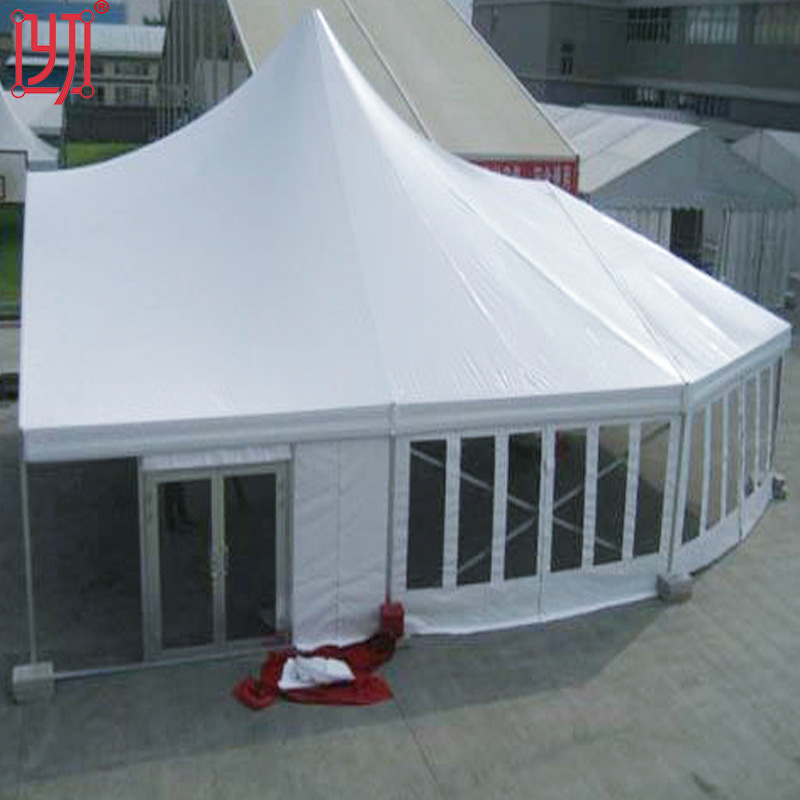 玻璃门篷房 6x6户外异形铝框帐篷混合户外帐篷 婚礼婚庆活动篷房