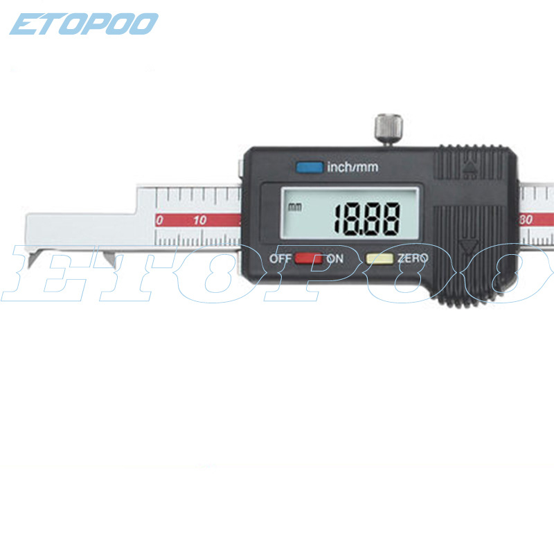 HUOTO内槽宽数显卡尺0-150mm孔内沟槽宽度游标卡尺内槽距离尺