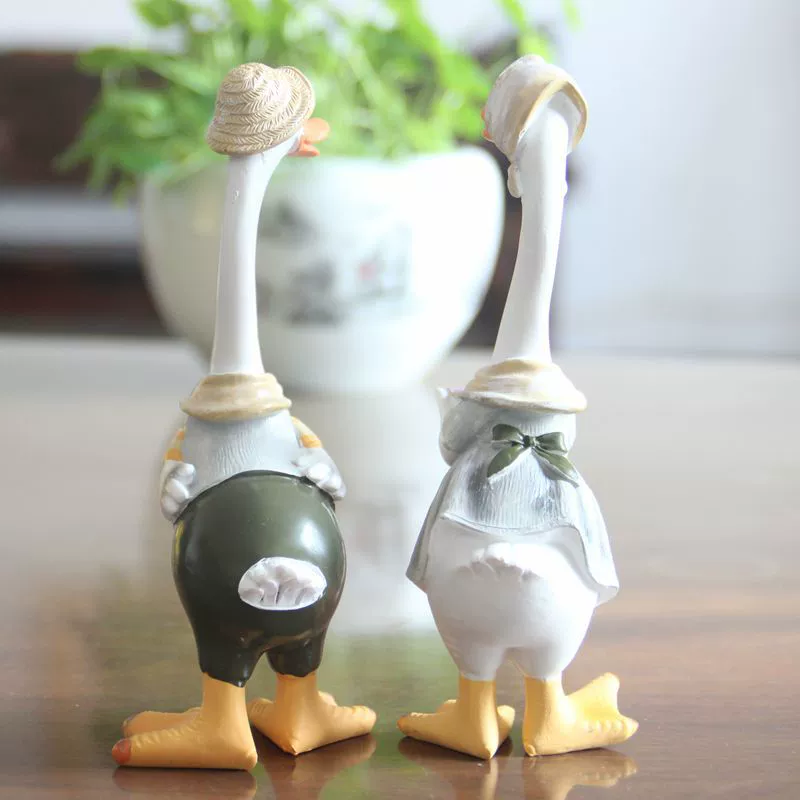 New resin desktop gift decoration Creative simulation home duck personality resin craft craft gifts