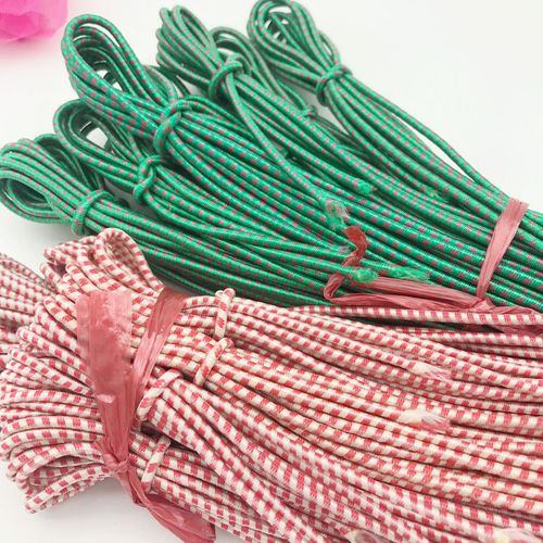 Colorful round elastic rope long round rubber band high elastic elastic belt rope with accessories thin jumping rubber band rope 2 yuan store