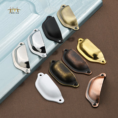 98MM Antiquated Medicine Cabinet Handle, Retro Shell Iron Sheet Drawer Cabinet Furniture Hardware