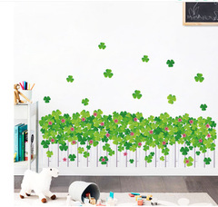 旅康T3021青青三葉草踢腳線腰線牆貼紙臥室客廳背景裝飾可移除貼