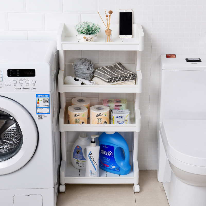 多目的収納棚多層収納キッチンリビングルーム寝室物置棚整理移動式プラスチック挟み棚|undefined