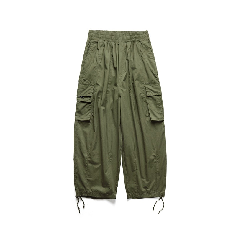 Loose Jogger Men Streetwear Cargo Trendy Brand Lazy Style Wide Leg Elastic Waist Casual Long Pants_voghion.com