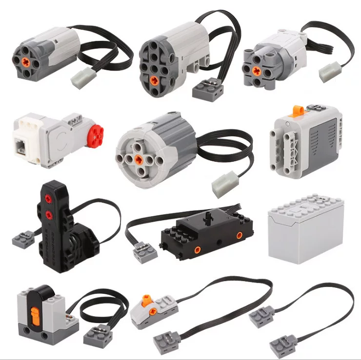 Electronic Motor & Remote Kit (Lego) — Motors, Battery Boxes, App Control, Multiple Sizes