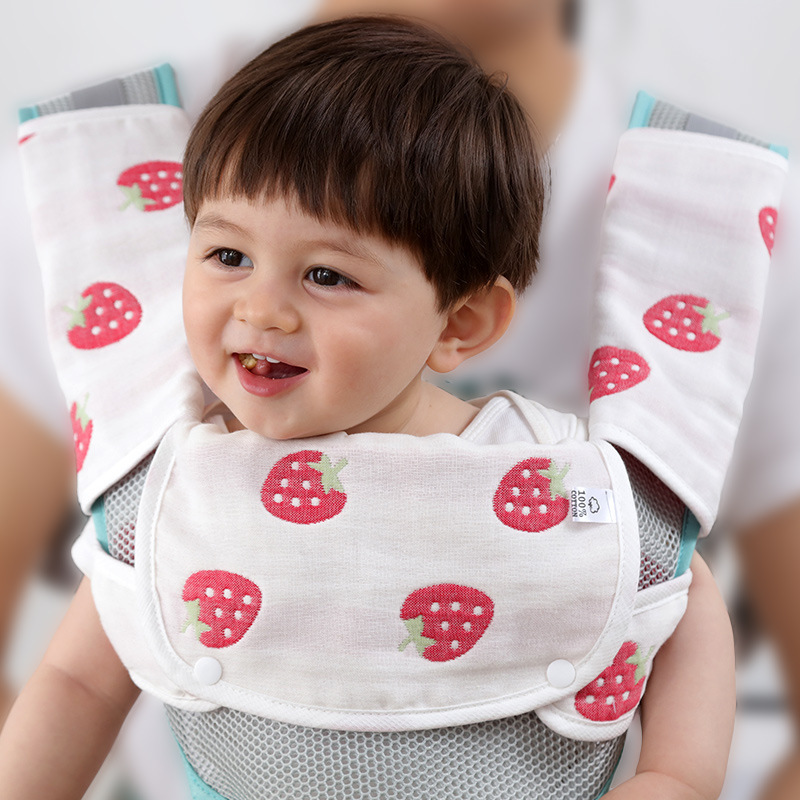 Infant Six-layer Cotton Gauze Bags Baby Slip Towel Newborn Strap Accessories Chest Slip Towel Anti-bite Towel