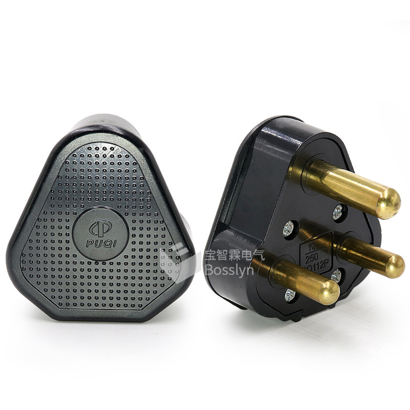 供应大南非电源线插头 印度装配式电源插头 南非舞台灯光接线插头