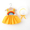 Children's slip dress, rainbow skirt, sleevless dress sleevless, thin summer clothing, Korean style, children's clothing