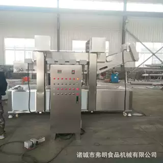 脆皮香蕉裹粉油炸流水线 三鲜鱼饼油炸流水线 薄脆油炸流水线厂家